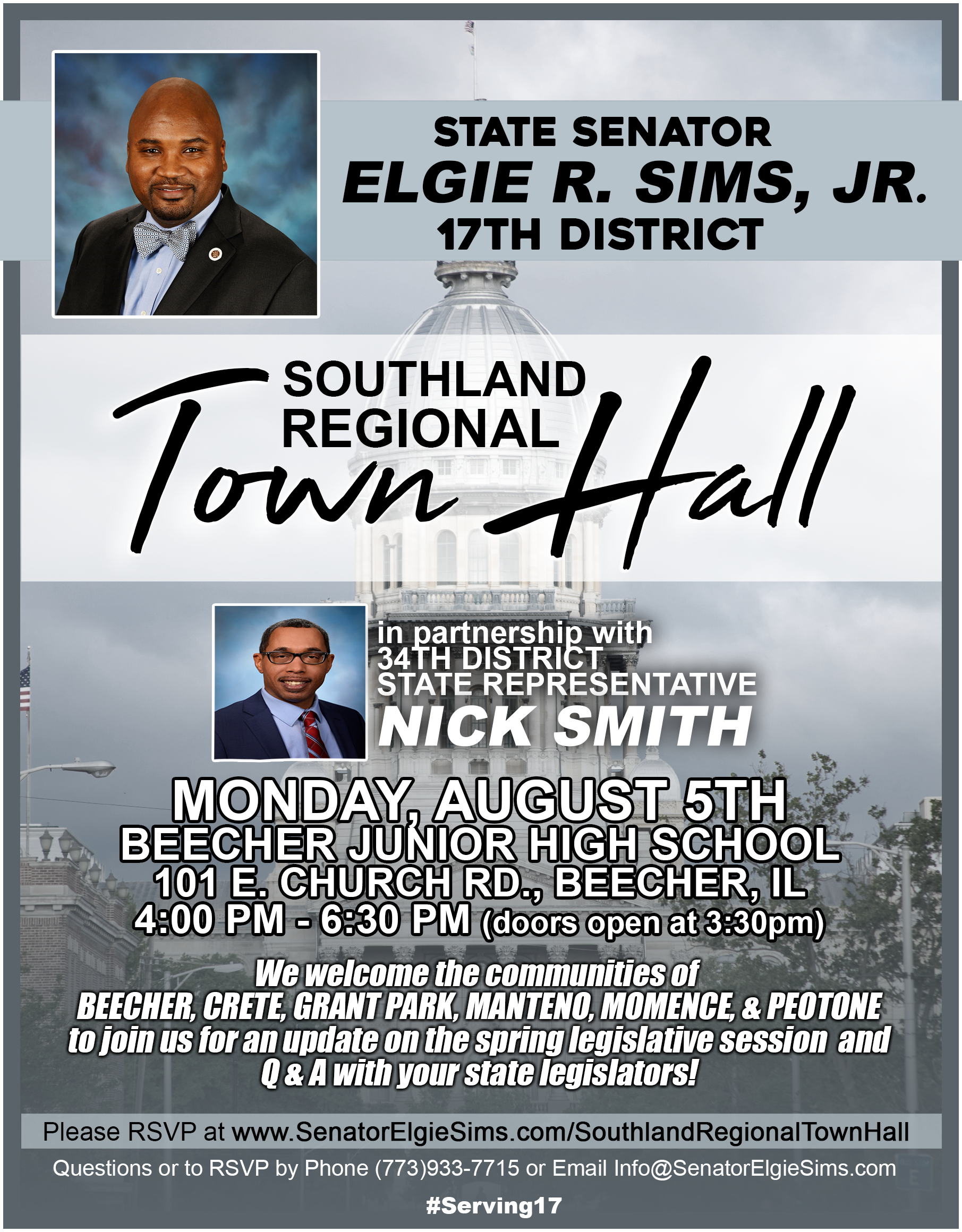 2019 SOUTHLAND REGIONAL TOWN HALL FLIER