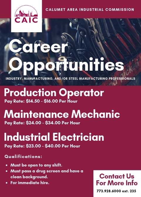 Calumet Area Job Opportunities